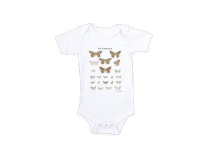 BEIGE BUTTERFLY ONESIE